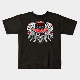 Ace Spades with Skull Grunge Vintage Design Kids T-Shirt